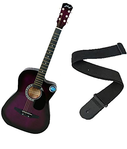 Jixing Acoustic Guitar with Strap, Purple : Amazon.in: Musical
